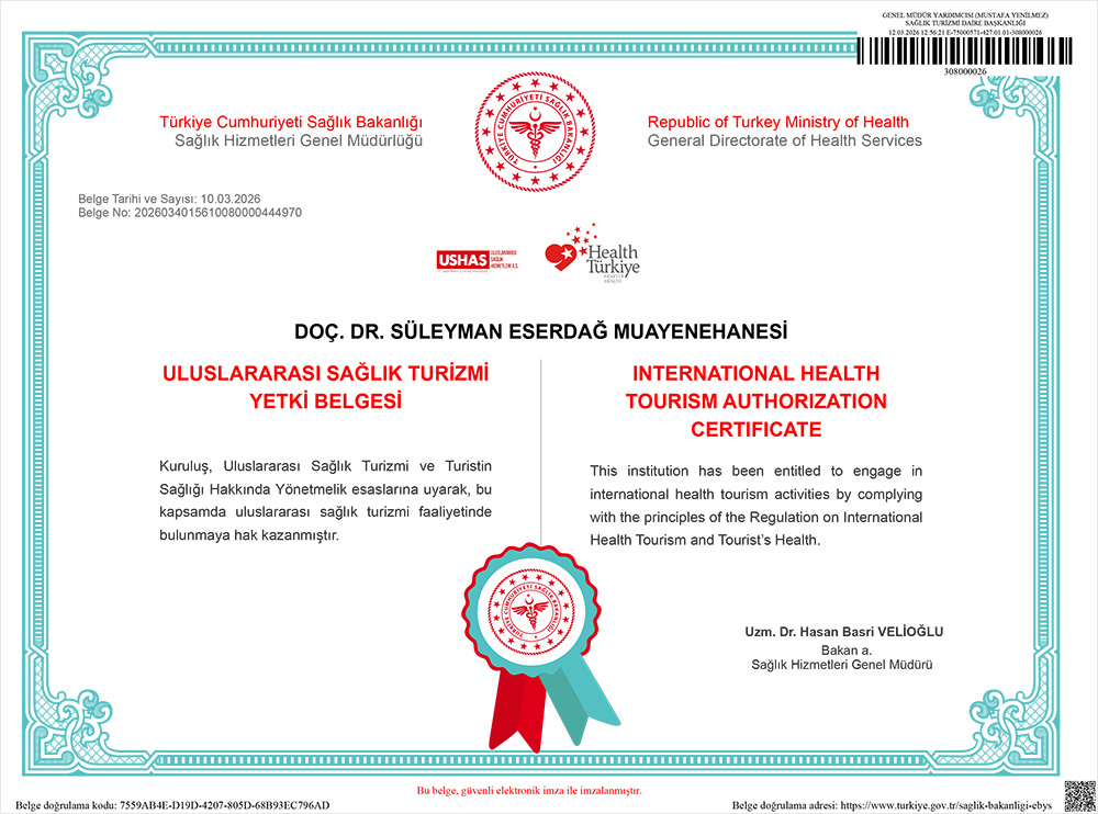Uluslararası Sağlık Turizmi Yetki Belgesi